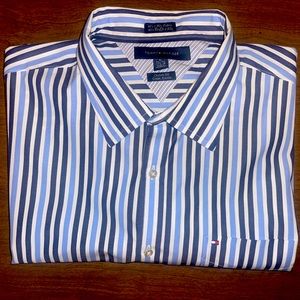 Tommy Hilfiger dress shirt with blue pinstripes size x-large